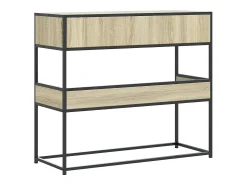 Mesa consola de roble Sonoma 90x35x80 cm madera de ingeniería
