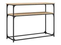 Mesa consola de roble Sonoma 100x35,5x75 cm madera de ingeniería