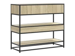 Mesa consola de roble Sonoma 90x35x80 cm madera de ingeniería