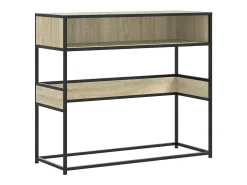 Mesa consola de roble Sonoma 90x35x80 cm madera de ingeniería