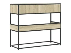 Mesa consola de roble Sonoma 90x35x80 cm madera de ingeniería