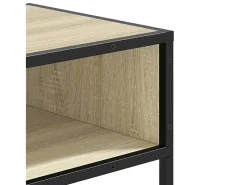 Mesa consola de roble Sonoma 90x35x80 cm madera de ingeniería