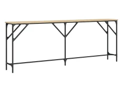 Mesa consola de roble Sonoma 200x29x75 cm madera de ingeniería