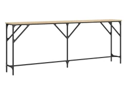 Mesa consola de roble Sonoma 200x29x75 cm madera de ingeniería