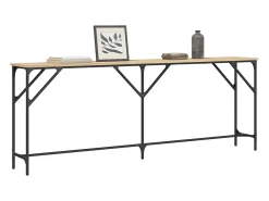 Mesa consola de roble Sonoma 200x29x75 cm madera de ingeniería