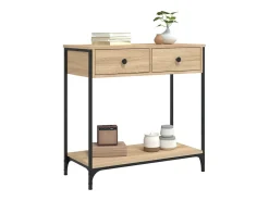 Mesa consola de roble Sonoma 75x34,5x75 cm madera de ingeniería