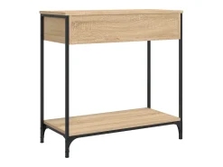 Mesa consola de roble Sonoma 75x34,5x75 cm madera de ingeniería