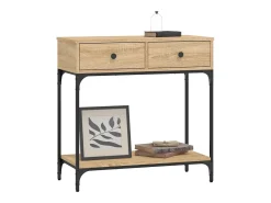 Mesa consola de roble Sonoma 75x34,5x75 cm madera de ingeniería