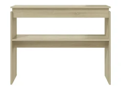 Mesa consola de roble Sonoma 102x30x80 cm madera de ingeniería