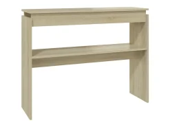Mesa consola de roble Sonoma 102x30x80 cm madera de ingeniería