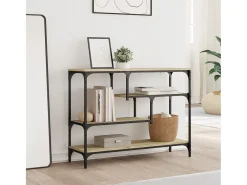 Mesa consola de roble Sonoma 100x30x75 cm madera de ingeniería