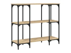 Mesa consola de roble Sonoma 102x35x90 cm madera de ingeniería