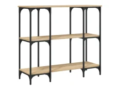 Mesa consola de roble Sonoma 102x35x90 cm madera de ingeniería