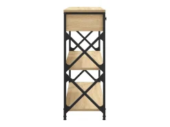 Mesa consola de roble Sonoma 75x28x75 cm madera de ingeniería