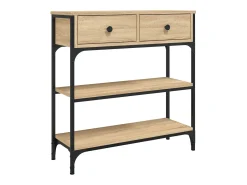 Mesa consola de roble Sonoma 72,5x25x75 cm madera de ingeniería