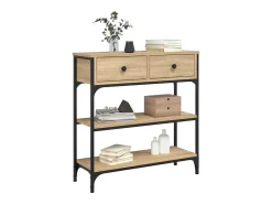 Mesa consola de roble Sonoma 72,5x25x75 cm madera de ingeniería