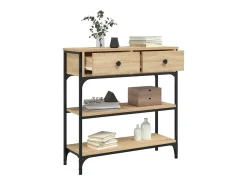 Mesa consola de roble Sonoma 72,5x25x75 cm madera de ingeniería
