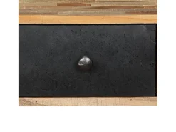 Mesa consola de teca maciza reciclada 120x30x76 cm
