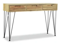 Mesa consola de teca maciza 120x35x76 cm ES687539
