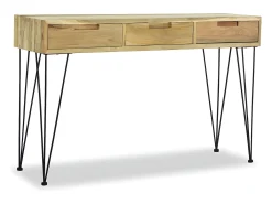 Mesa consola de teca maciza 120x35x76 cm ES687539