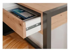 Mesa consola Denver 44 color roble artesanal y gris antracita