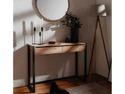 Mesa consola Denver 44 color roble artesanal y gris antracita
