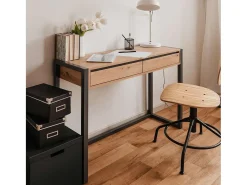 Mesa consola Denver 44 color roble artesanal y gris antracita