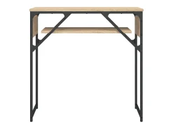 Mesa consola estante madera ingeniería roble Sonoma 75x30x75 cm