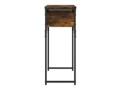 Mesa consola estante madera ingeniería roble humo 75x30x75 cm