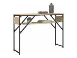 Mesa consola estante madera ingeniería roble Sonoma 105x30x75cm