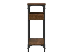 Mesa consola estante madera ingeniería marrón roble 75x29x75 cm