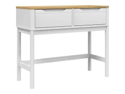 Mesa consola FLORO madera maciza de pino blanco 89,5x36,5x73 cm ES968370