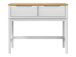 Mesa consola FLORO madera maciza de pino blanco 89,5x36,5x73 cm ES968370