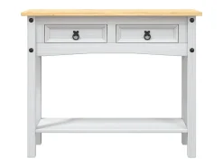 Mesa consola gama Corona Pino mexicano blanco 90x34,5x73 cm