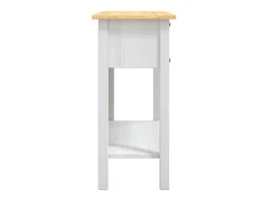 Mesa consola gama Corona Pino mexicano blanco 90x34,5x73 cm