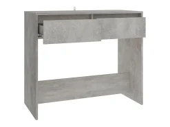 Mesa consola gris hormigón 89x41x76,5 cm madera de ingeniería