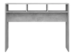 Mesa consola gris hormigón 105x30x80 cm madera de ingeniería