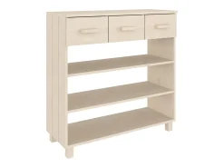 Mesa consola HAMAR madera maciza pino marrón miel 90x35x90 cm ES445747