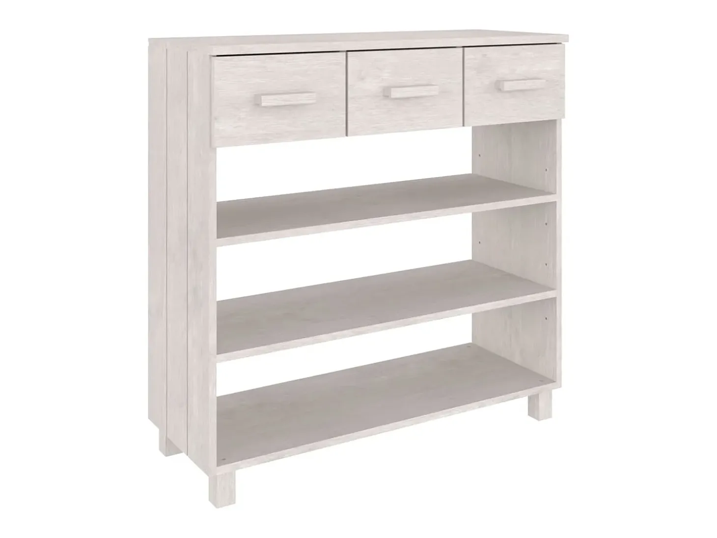 Mesa consola HAMAR madera maciza de pino blanco 90x35x90 cm ES334411