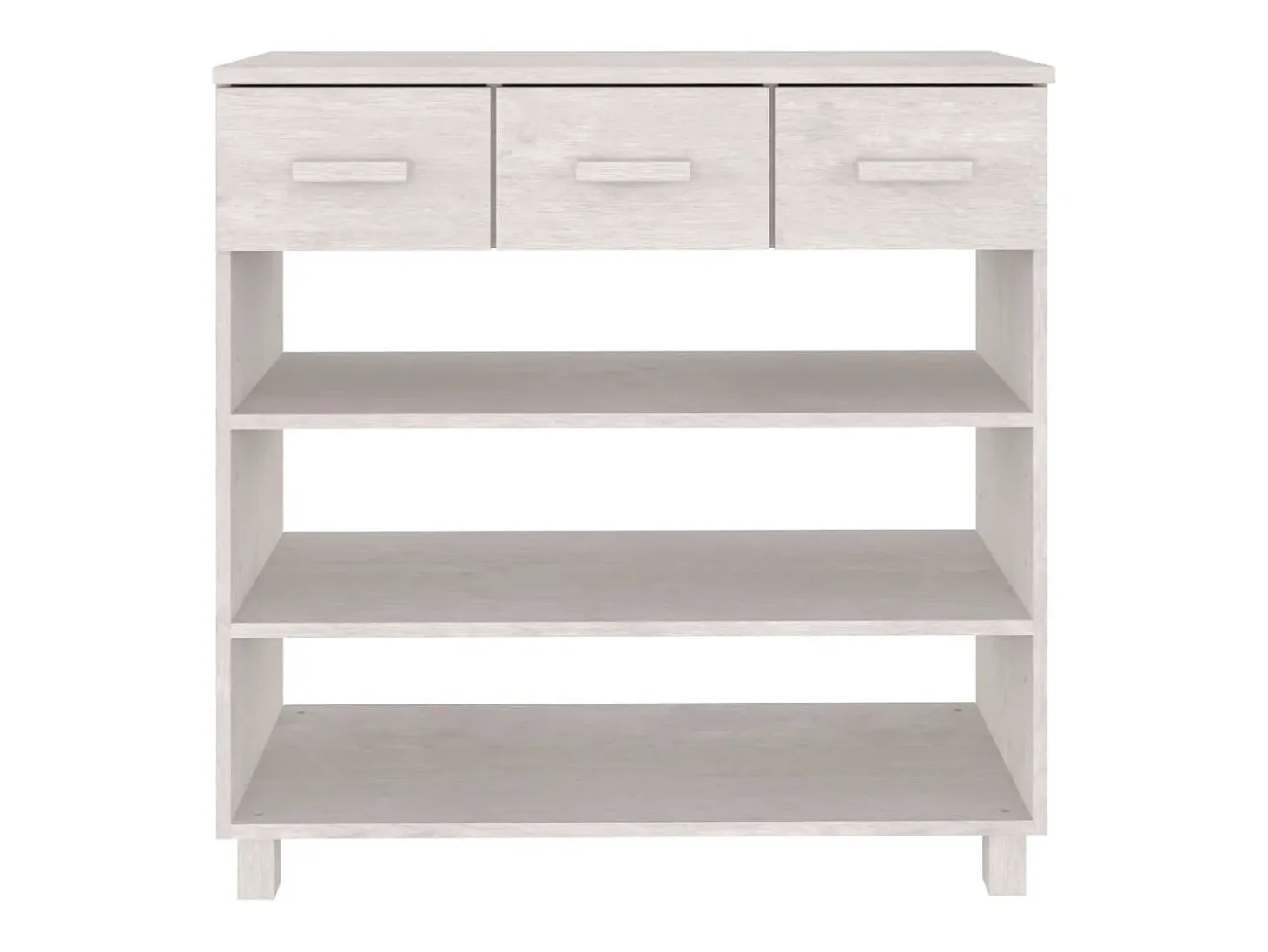 Mesa consola HAMAR madera maciza de pino blanco 90x35x90 cm ES334411