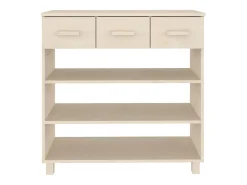 Mesa consola HAMAR madera maciza pino marrón miel 90x35x90 cm