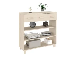 Mesa consola HAMAR madera maciza pino marrón miel 90x35x90 cm