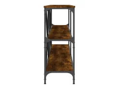 Mesa consola hierro madera ingeniería roble ahumado 180x30x75cm ES706868