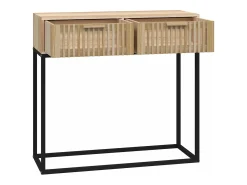 Mesa consola hierro y madera contrachapada 80x30x75 cm ES638033