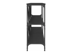 Mesa consola hierro y madera de ingeniería negro 180x30x75 cm ES774340