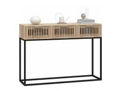 Mesa consola hierro y madera contrachapada 105x30x75 cm ES885756