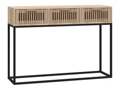 Mesa consola hierro y madera contrachapada 105x30x75 cm ES885756