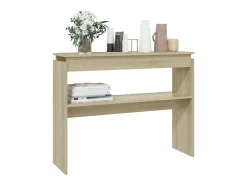 Mesa consola madera contrachapada roble Sonoma 102x30x80 cm