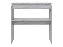 Mesa consola madera contrachapada gris Sonoma 80x30x80 cm