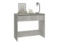 Mesa consola madera contrachapada gris hormigón 89x41x76,5 cm